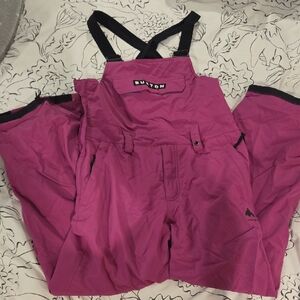 Burton Magenta Snow Bib Overalls